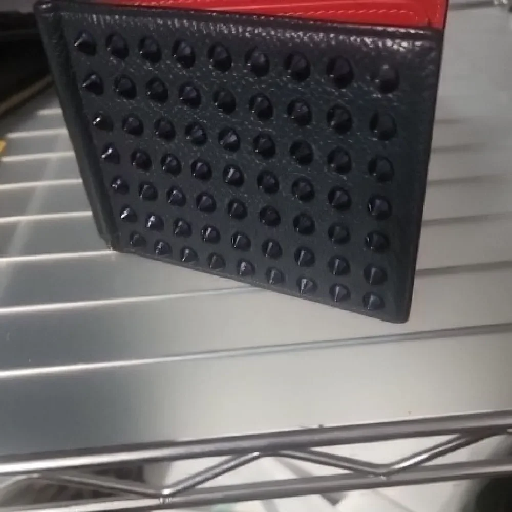Louboutin Limited Edition Studded Bifold Wallet with Money Clip